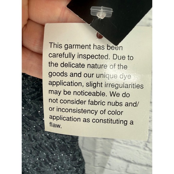 Betsy & Adam Womens 6 Silver Glitter Lace Long Mermaid Gown Dress Whimsigoth - Picture 4 of 15